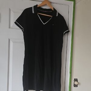 Tommy Hilfiger Black Dress with White Accents
